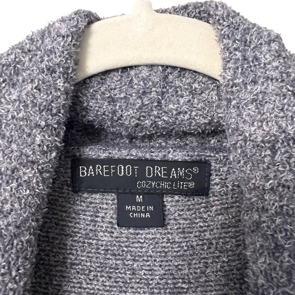 Barefoot Dreams CozyChic Lite Open Front Longline Cardigan Heather Grey Medium - Picture 4 of 5